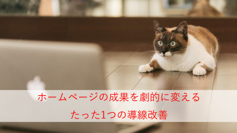 ホームページの成果を変える導線