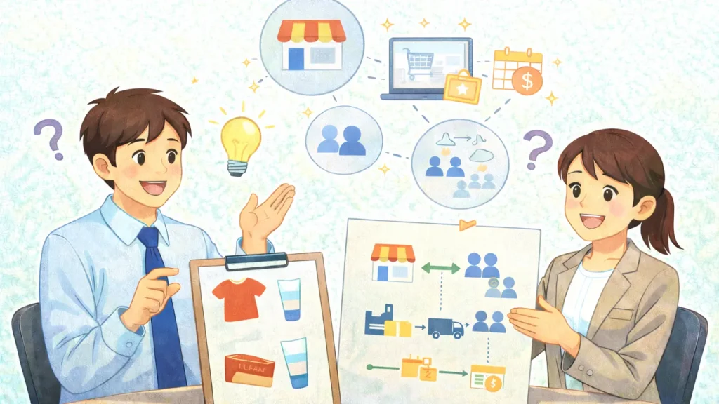 ECサイトで販売する商品とビジネスモデルの確定