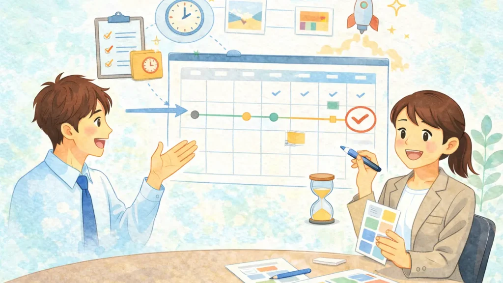 ECサイトの公開スケジュールと納期の設定